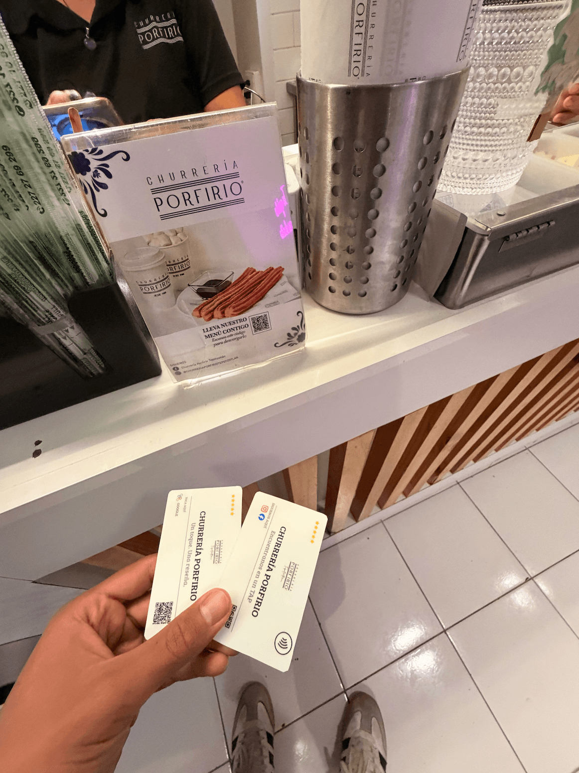 Tarjeta TAPKO en Churrería Porfirio